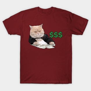 Business Cat Meme Funny Design T-Shirt